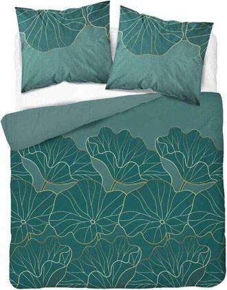 OEM Ropa De Cama De Sat&eacute;n 180x200 Flores Verde