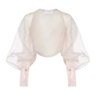 Genny Blouses, female, Red, Size: XS Silk Blouse