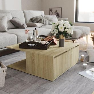vidaXL Vidaxl - Coffee Table Sonoma Oak 80x80x31 cm Engineered Wood