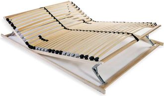 vidaXL Vidaxl - Somier de láminas sin colchón con 28 listones 7 zonas 120x200cm