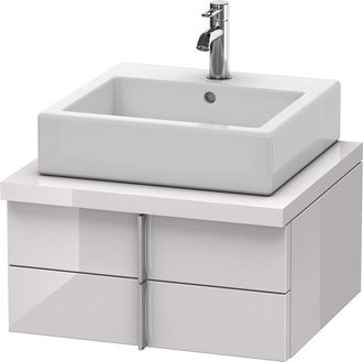 Duravit Duravit Vero Mueble Para Consola, 6570, 2 Cajones, 600mm, Color (frente/cuerpo): Laca Blanca Lila Alto Brillo - Ve657002727