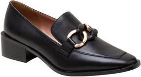 Linea Paolo Chrystie Chain Block Heel Loafer in Black at Nordstrom Rack, Size 8