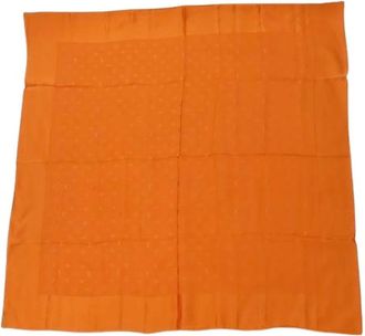 Louis Vuitton Pre-owned Scarves, female, Orange, Size: ONE SIZE Pre-owned Silk Scarf