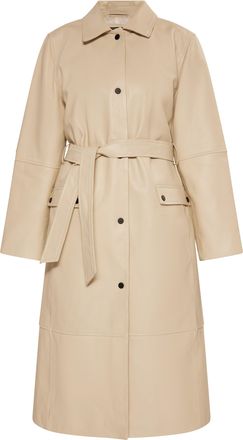 Faina Leren jas Dames wolwit