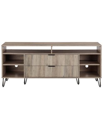 Manhattan Comfort Dumbo 63In Mid-Century Modern Tv Stand With 6 Shelves & 2 Drawers