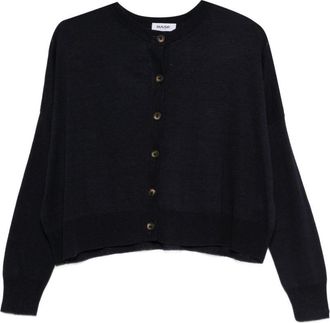 base Basic-Cardigan aus Leinen- und Baumwollmischung