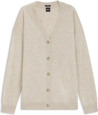 BOSS Relaxed-fit cardigan in cashmere