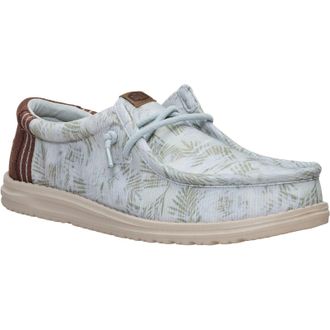 HeyDude Wally Gewassen Textiel Heren Harbour Green/Multi Loafers