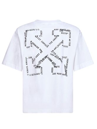 Off-white Mens T-Shirt Type Arrow White Cotton T-Shirts And Polos