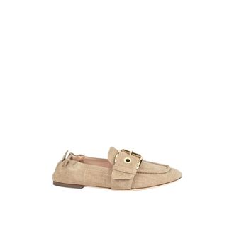 AGL Loafers, female, Beige, Size: 7 1/2 US Maya Embellished Buckle Loafers