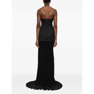 Sportmax Silk Halterneck Dress - Black