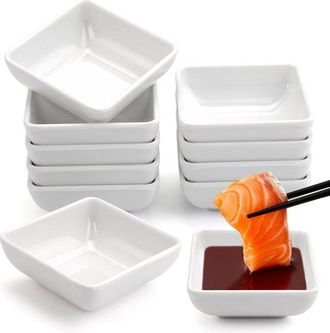 OEM Dailygoods - Juego De 10 Cuencos Para Salsas - Ahorran Espacio - Apilables - Irrompibles - Multifuncionales - 7,5 X 7,5 X 3 Cm - Cuencos