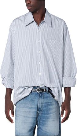 Our Legacy Above Shirt - Heren - Casual Overhemden - Blauw - L - Katoen - Overhemden