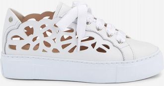 AGL Mandi Laser-cut Sneaker in White at Nordstrom, Size 40.5