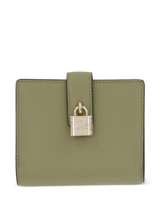 Karl Lagerfeld padlock flap wallet - Green