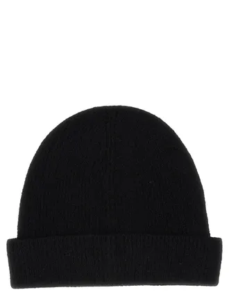 A.P.C. WVBDK-M25085_LZZ Virgin Wool Logo Beanie - Black