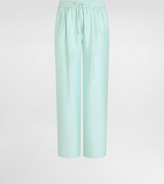Dolce & Gabbana Silk Twill Jogging Trousers - Man Pants And Shorts Azure 52