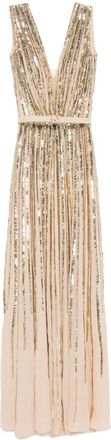 Saiid Kobeisy sequin long dress - Neutrals