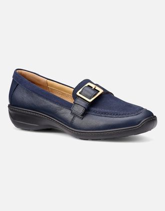 Hotter Womens Opel Womens Low Wedge Shoes - Navy - Size: 7.5