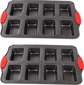 OEM Molde Para Pasteles Mini - Acero Al Carbono - Antiadherente - Para Tartas, Galletas Y Mousses - Juego De 8 Unidades