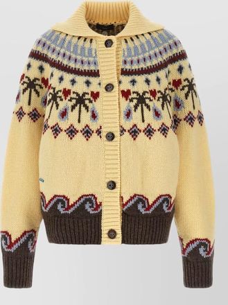 Alanui wool jacquard cardigan
