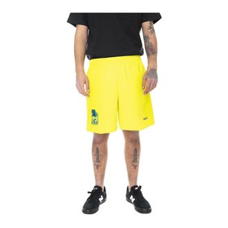adidas Geborduurde Geweven Short - Heren - Korte sportbroeken - Geel - L - Nylon - Fitness