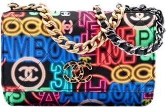 Chanel Pre-owned Wallet on Chain - Dames - Vintage Schoudertas - Veelkleurig - ONE Size - Leer - Vintage