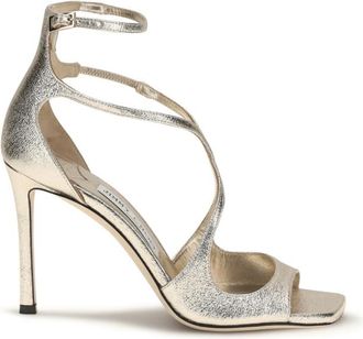 Jimmy Choo London Gold Azia Glitter Heels