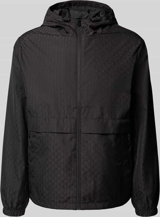 Calvin Klein Jeans Funktionsjacke mit Kapuze und Reißverschlusstaschen in Black, Größe XXL