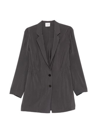 Alysi Womens Silk & Nylon Single-Breasted Blazer Jacket