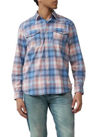 s.Oliver Karohemd S.OLIVER, Damen, Gr. XXL, N-Gr, blau (blau check), Obermaterial: 94% Baumwolle, 6% Elasthan, kariert, regular fit taillenbedeckt, Manschette,