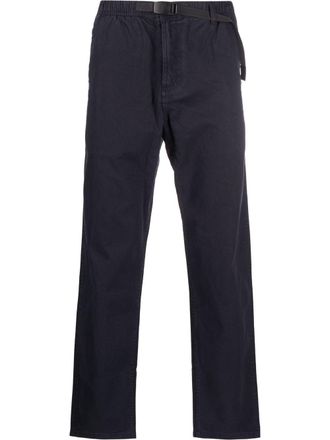 Gramicci belted-waist straight-leg trousers - men - Cotton - M - Blue