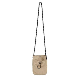 Generic Drawstring Crossbody Bag, Nylon Drawstring Phone Bag, Soft Nylon Shoulder Bag, Casual Hanging Neck Handbag for Travel(Khaki)