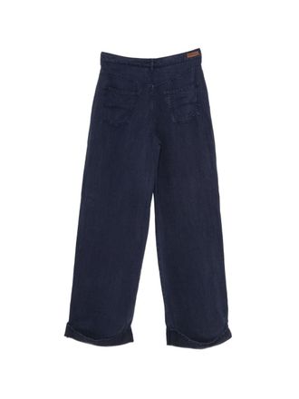 Emporio Armani Linen Blend Trousers - Navy