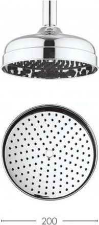 Crosswater Fixed Hds hoofddouche 20cm met Easy Clean zonder douchearm chroom