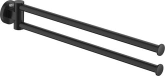 Roca Roca - Toallero Doble Giratorio De 432 Mm Round Hotels Color: Negro Mate
