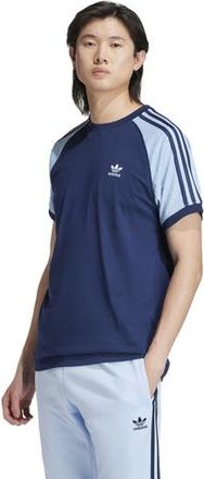 adidas Mens adidas Originals CB SST 3 Stripe T-Shirt - Clear Sky/Night Indigo Size XXL