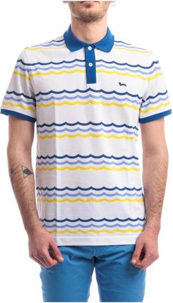 Harmont & Blaine Polo Stampa Onde MM - Heren - Polos - Veelkleurig - M - Tops