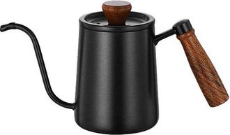 OEM Cafetera, Tetera, Hervidor De Agua Con Cuello De Cisne, Hervidor Con Cuello De Cisne, 600 Ml, Hervidor De Goteo, Apto Para Caf&eacute; Y T&eacute;, Negro