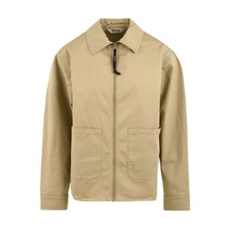 Aspesi Light Jackets, male, Beige, Size: L Ri-Kraft Shirt