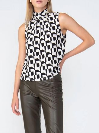 Sanctuary Offgrid Sleeveless Blouse In Black/white