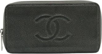 Chanel Pre-owned Wallets, female, Gray, Size: ONE SIZE Pre-owned Leather Wallet