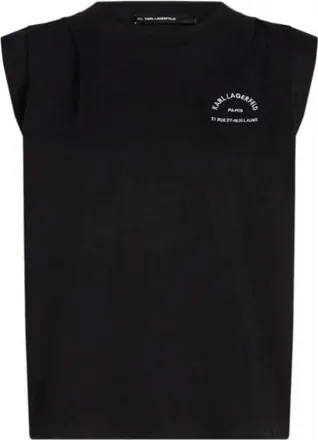 Karl Lagerfeld Tops, Dames, Zwart, S, Karl Lagerfeld - Tops > T-shirts