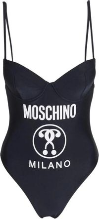 Moschino Logo Milano Badpak met beugel - Dames - Badpakken - Zwart - S - Badmode