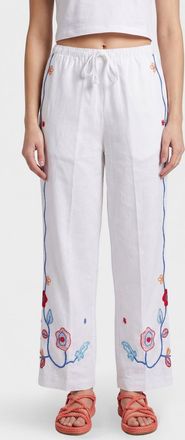 Forte_Forte Pantaloni in cotone con ricami