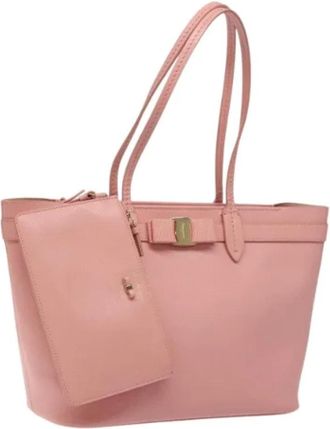 Ferragamo Pre-owned Tote Bags, female, Pink, Size: ONE SIZE Pre-owned Tote Bag
