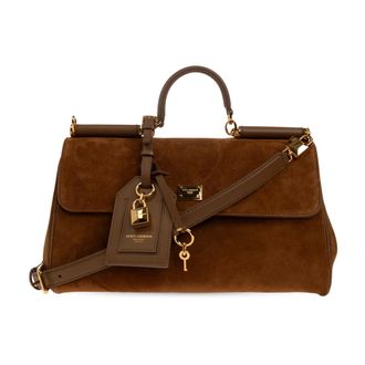 Dolce & Gabbana My Sicily Medium Bag - Dames - Tassen - Bruin - Maat: ONE Size Leer