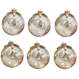 OEM Adornos Navide&ntilde;os De Cristal Para Mesa Iluminados Con Luz Plateada