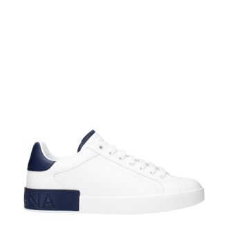 Dolce & Gabbana Dolce&Gabbana Herrens Sneakers Weiß/Blaues Leder