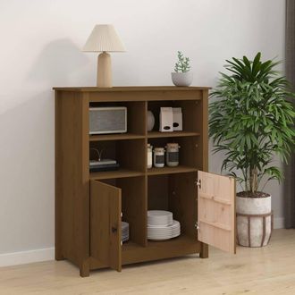 Berkfield Home Sideboard Honey Brown 83x41.5x100 cm Solid Wood Pine